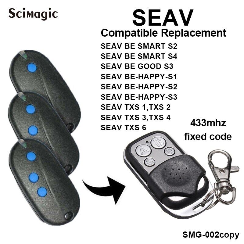 SEAV BeSmart S2 BeSmart S4 Fixed code Remote Control Duplicator 433.92MHz. 