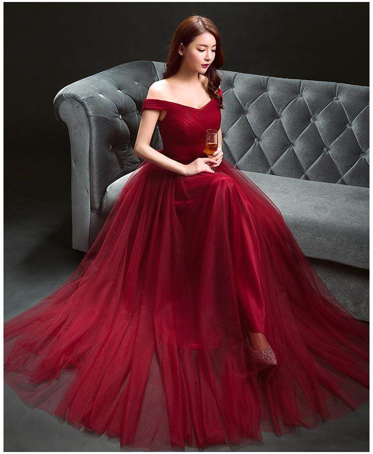debut gown red