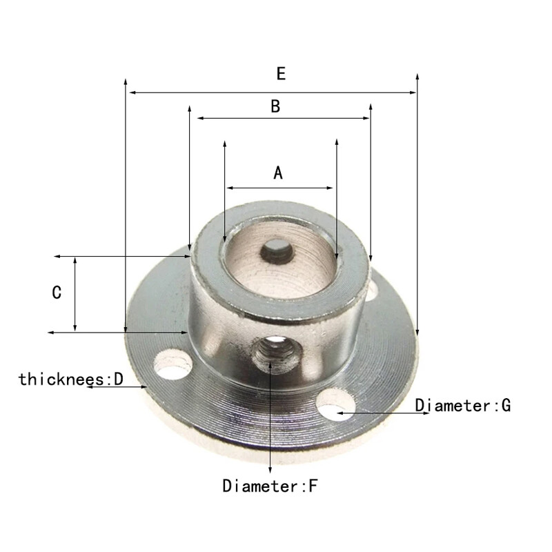 1pc 3mm~14mm mặt bích khớp nối động cơ hướng dẫn trục khớp nối dọc
