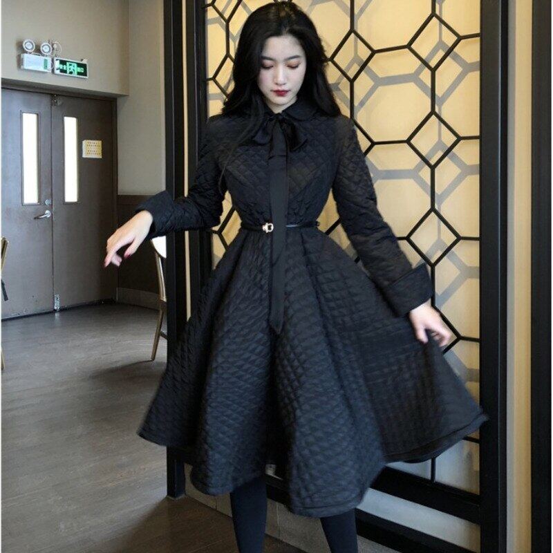 thin black coat womens