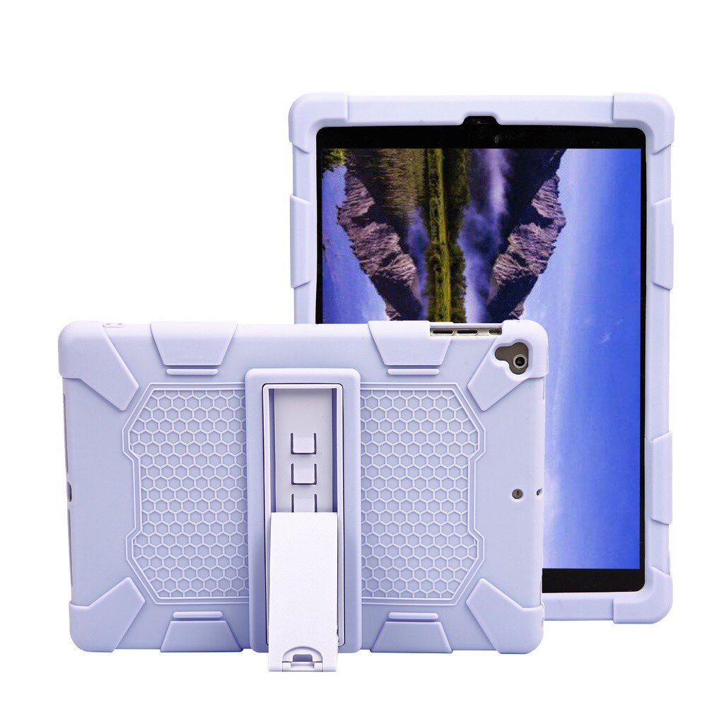 For iPad 6th 5th Generation Case for Apple iPad 9.7 2017 2018 A1822 A1823 Soft Silicone Case With Holder Tablet PC Shockproof Stand Cover for iPad 5 6 Case Stand Protective Cover