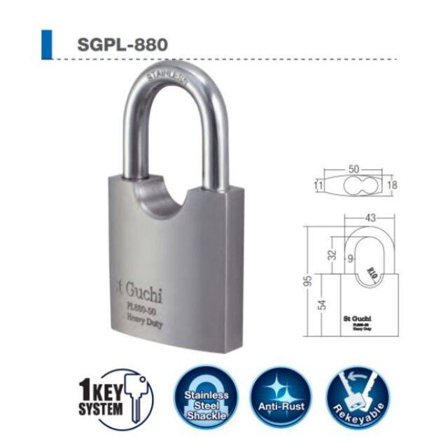 St Guchi SGPL-880 50mm Anti Rust Pad Lock | Lazada