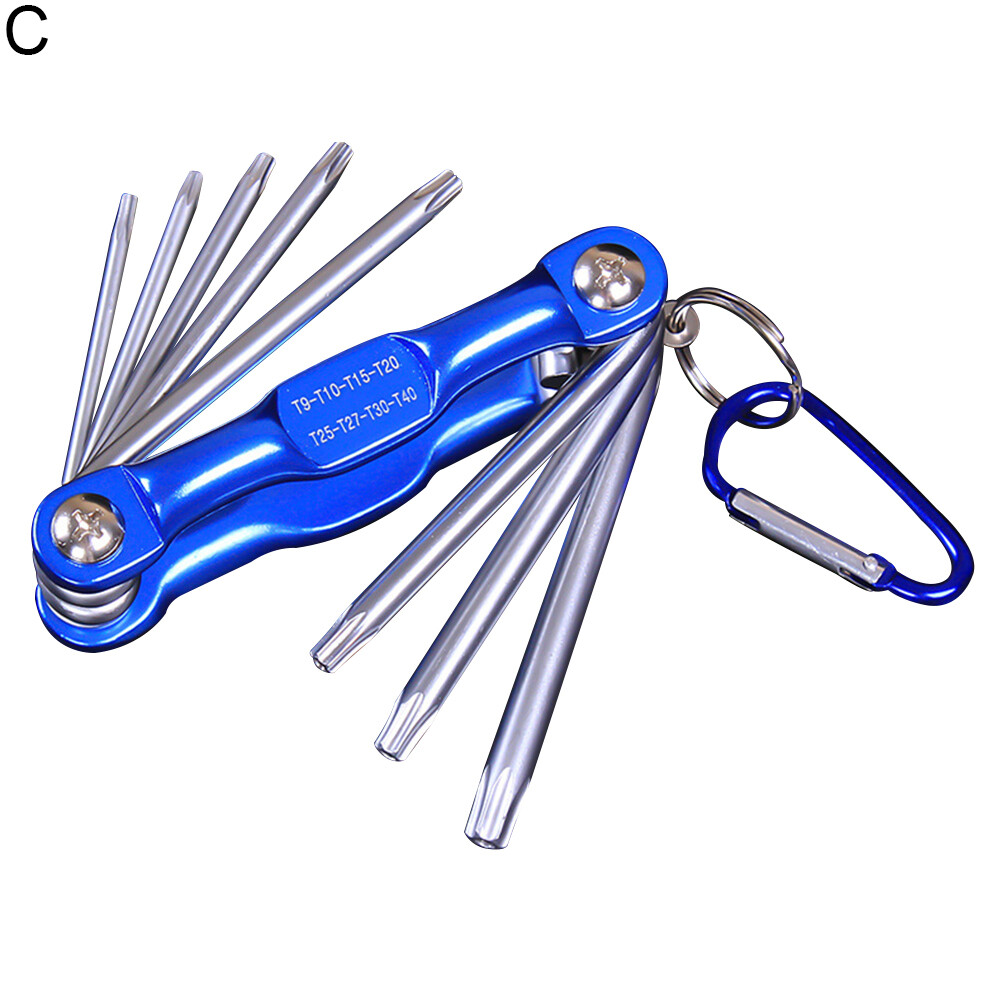 lentils Multifunctional Folding Hex Wrench Spanner Set Portable Metric Torx Repair Tool