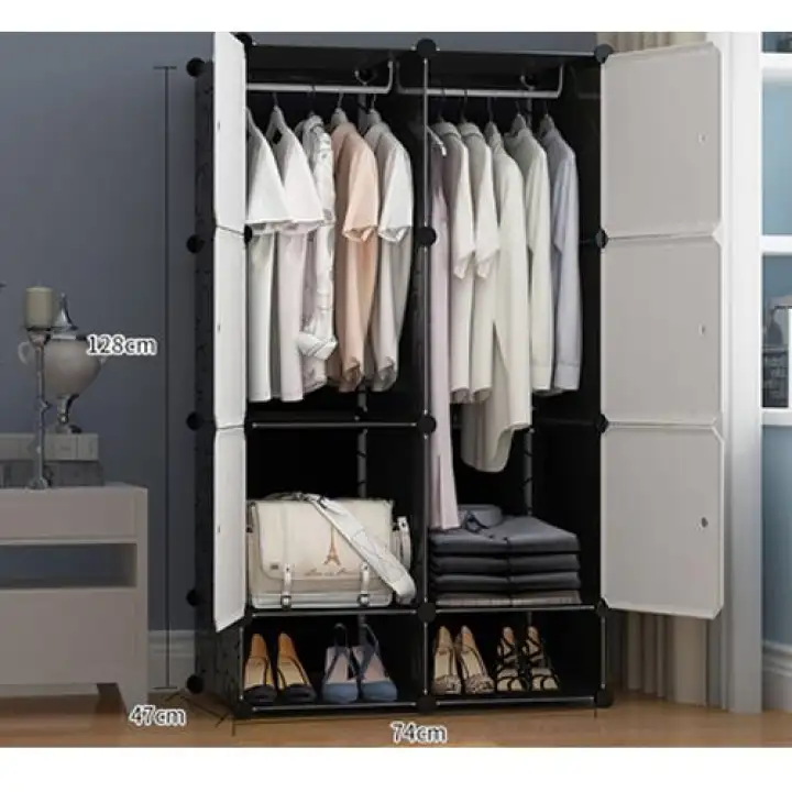 Portable Wardrobe Combination Armoire For Hanging Clothes Wall