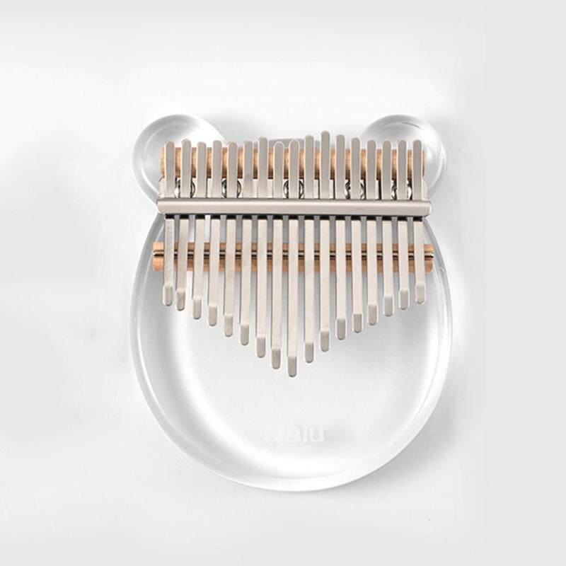 Nalu NK-BE Pha Lê Gấu 17 Phím Kalimba Acrylic Ngón Tay Cái Đàn Piano Mbira Bàn Phím Trong Suốt Nhạc Cụ