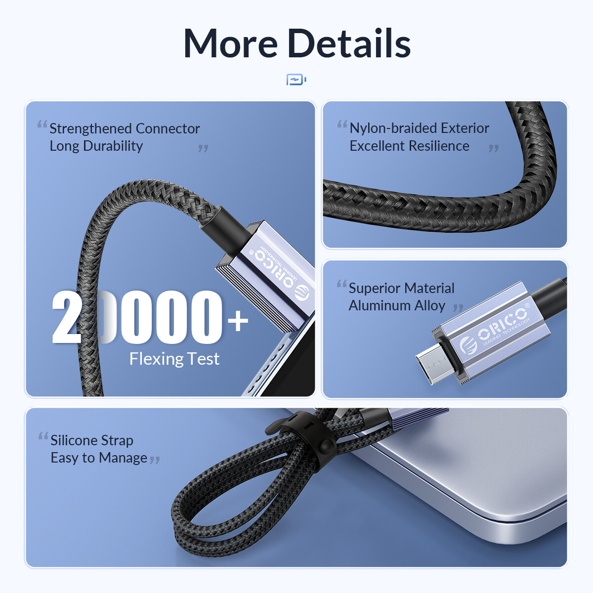 ORICO Micro USB Charging Cable USB A to Micro Android Charger Cable Data Cable