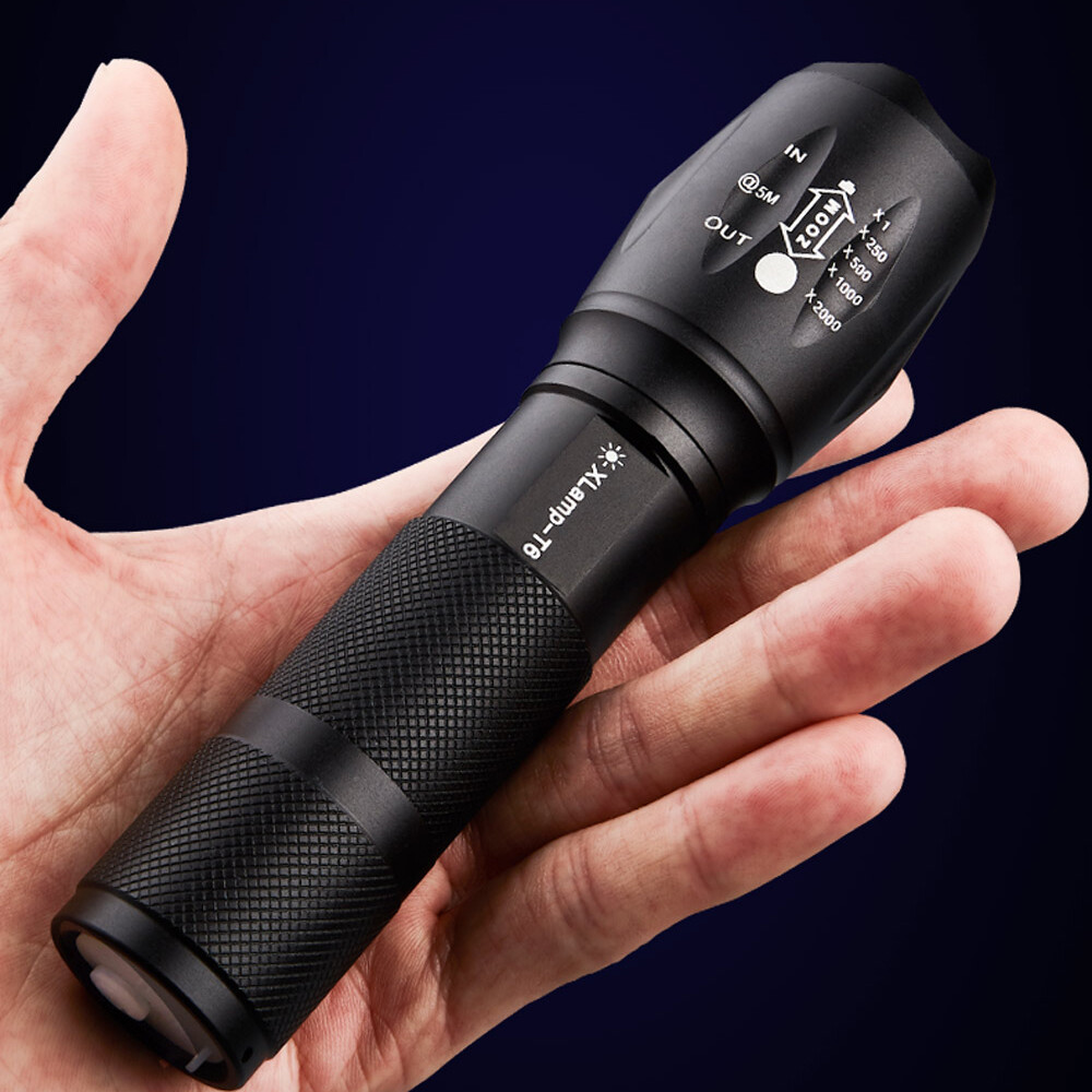 Mini Powerful Rechargeable Led Flashlight Powerful USB Flashlight with Direct Charge T6 Flashlight Tactical  18650 Waterproof Bicycle Biking Camping Hiking Outdoor Emergency Zoomable Survival Security