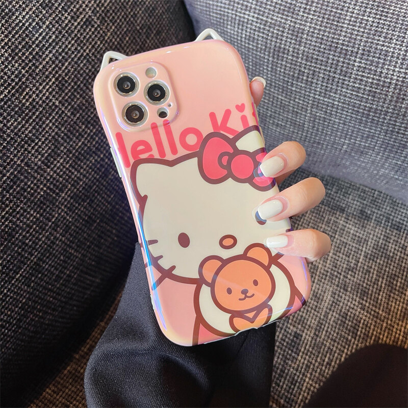 Cute Kitty Cat Pattern Phone Case for IPhone 11 12 13 Pro Max Case Cartoon Cute Phone Case for IPhone 7 8 Plus XR Xs Max Back Cover