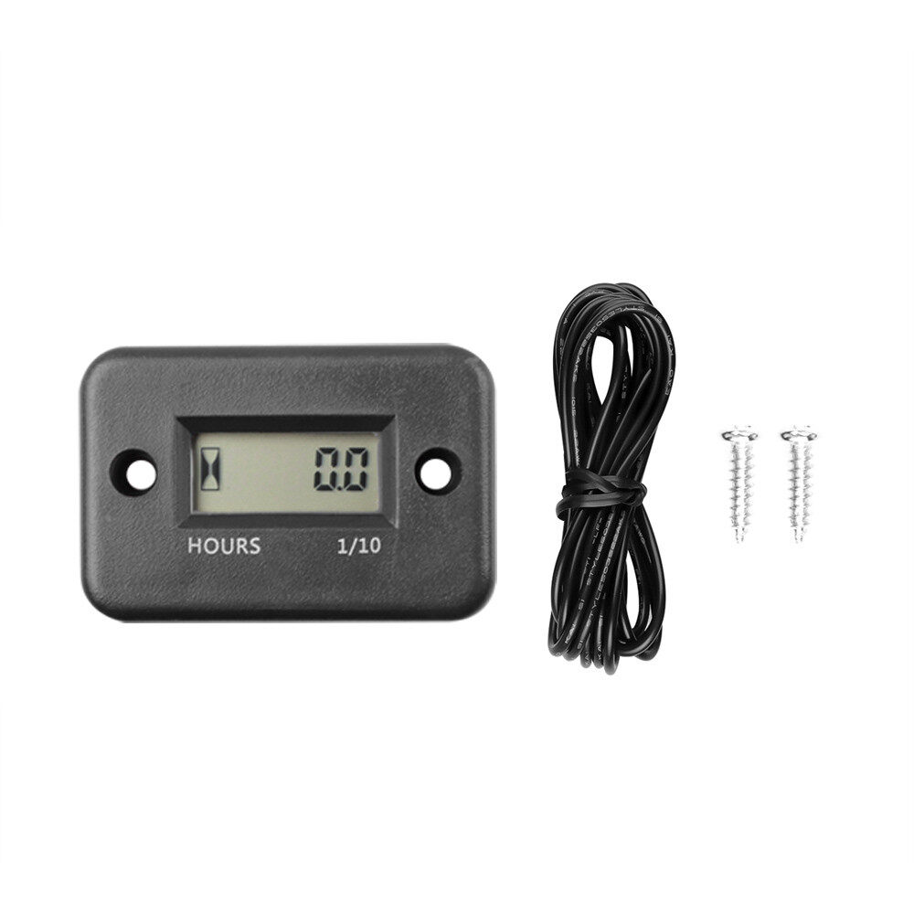 LCD Waterproof Digital Tach Hour Meter Counter For ATV Motorcycle Instruments