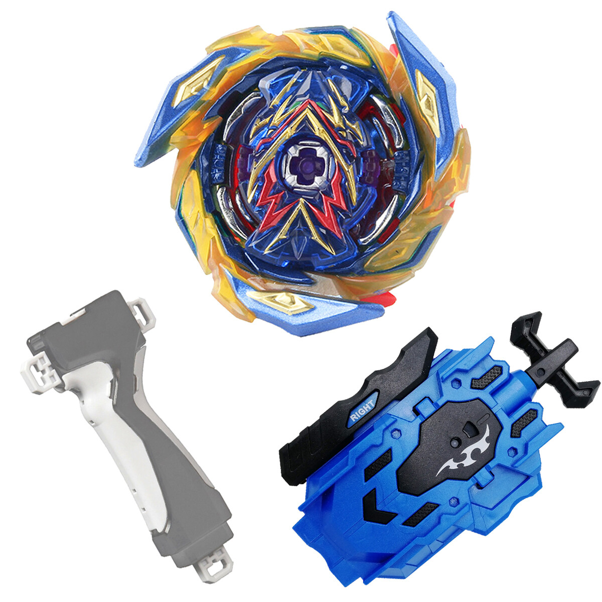 Beyblade Burst SuperKing Booster B-163 Brave Valkyrie.Ev' 2A Spinning Top  Booster Fight Gyro Right Left Launcher Transmitter Grip Starter Children  Toy