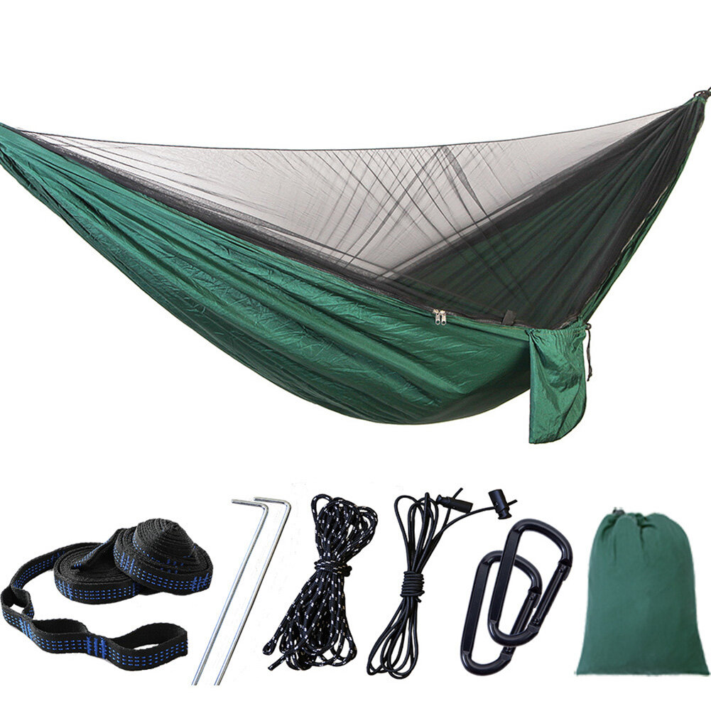 Honrane Camping Jungle Outdoor Swing Hammock Fast Open Mosquito Net Sleeping Hanging Bed