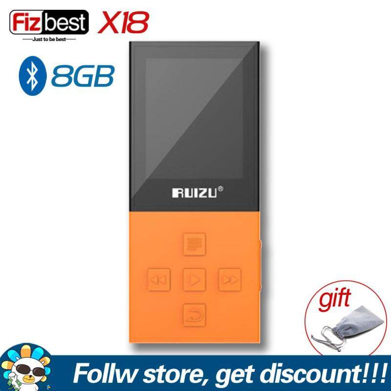 Original RUIZU X18 Bluetooth Sport MP3 Player with 8G High Quality Lossless Recorder FM Radio E-Book Music Player Support TF Card