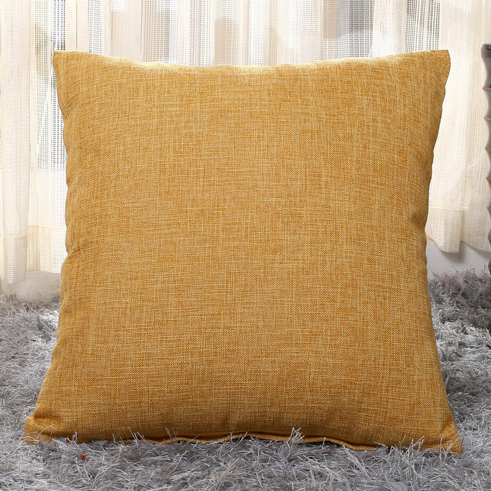 New 40x40 45x45 50x50 55x55 Large Linen Plain Cushion Cover Throw Pillow Case Home Sofa Decor No Pillow