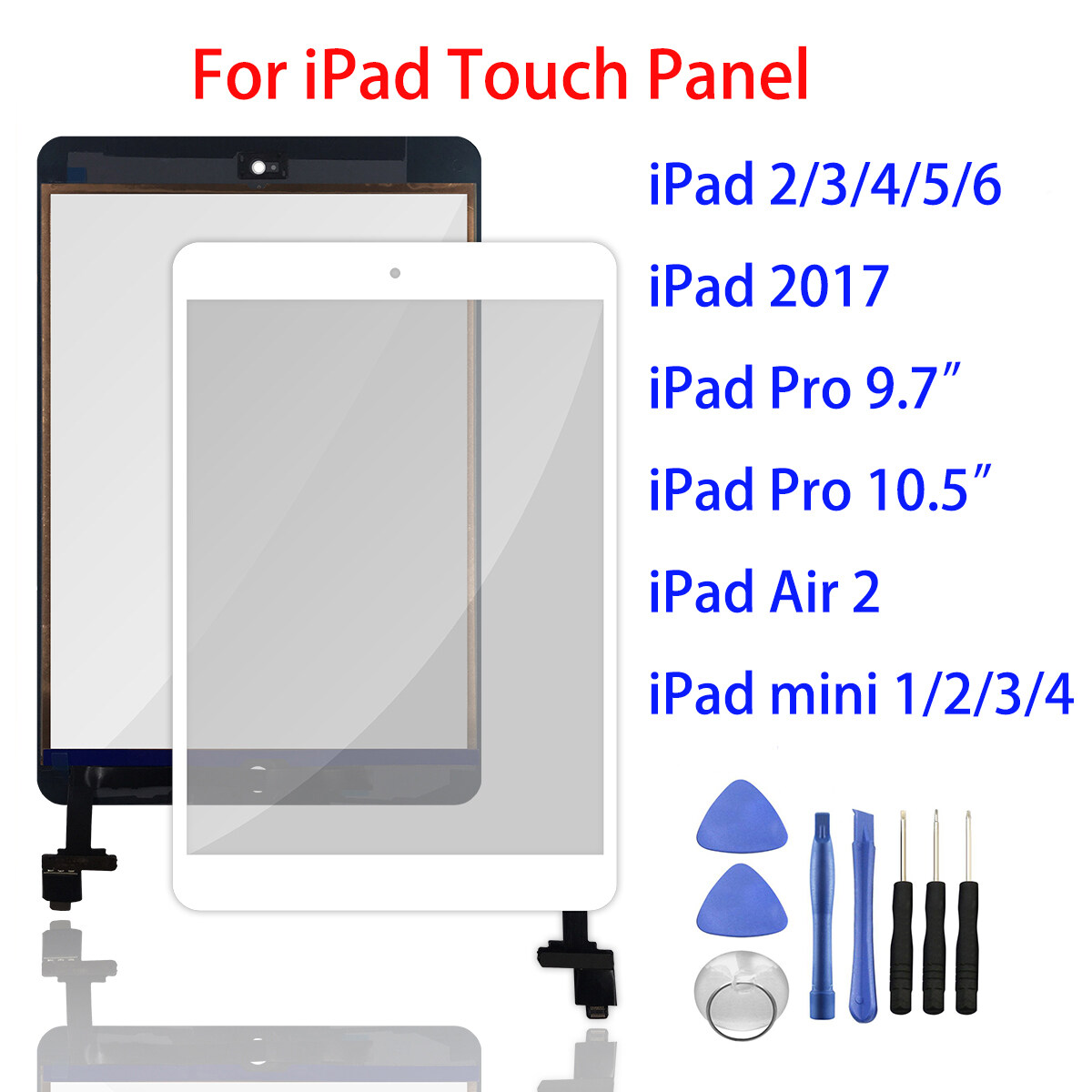 OEM Digitizer Glass Touch Screen Replacement For Apple iPad 2 3 4 Air 1 Mini 1 2
