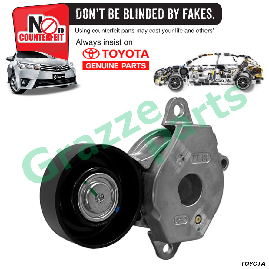 Toyota Original Fan Belt Tensioner Bearing Pulley 166200Y061 for Vios