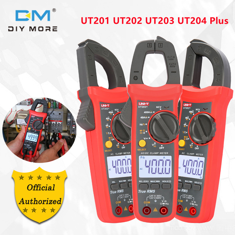 diymore Digital clamp meter; Automatic Range True RMS High Precision Multimeter UNI-T UT201+/UT202+/UT203+/UT204+/UT202+400-600A