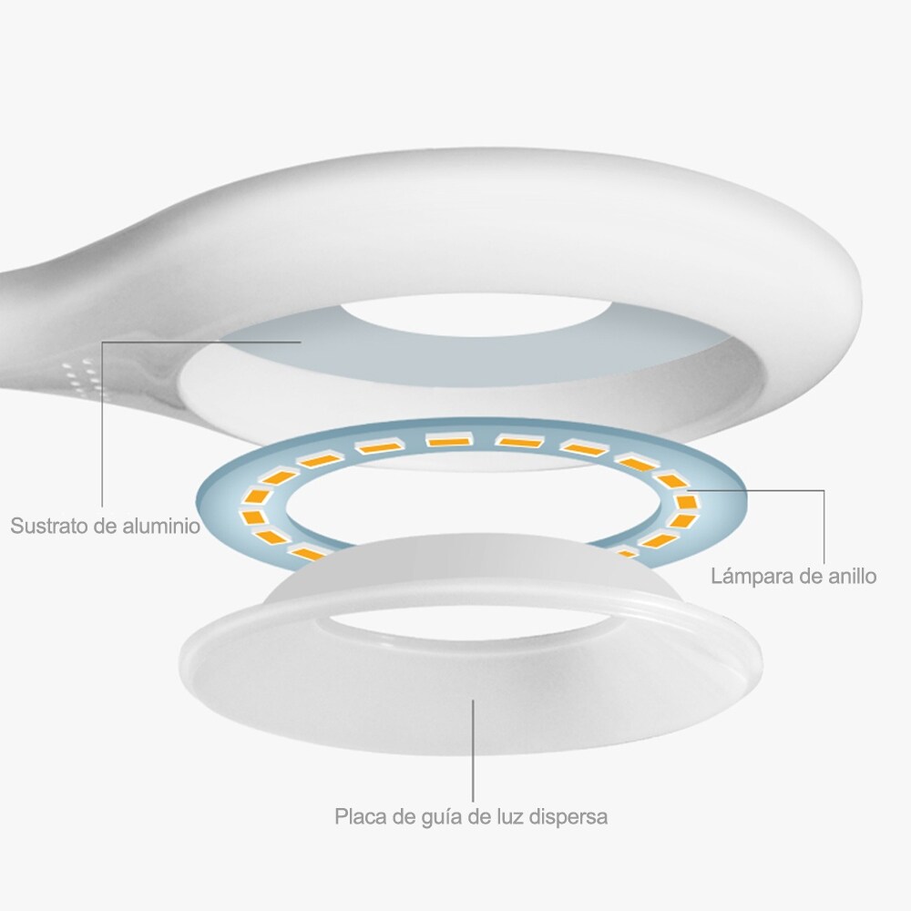 【JING】 USB Portable Dormitory Bedside Ring Folding Table lamp Eye Protection Students Learn To Read Available Night Lights