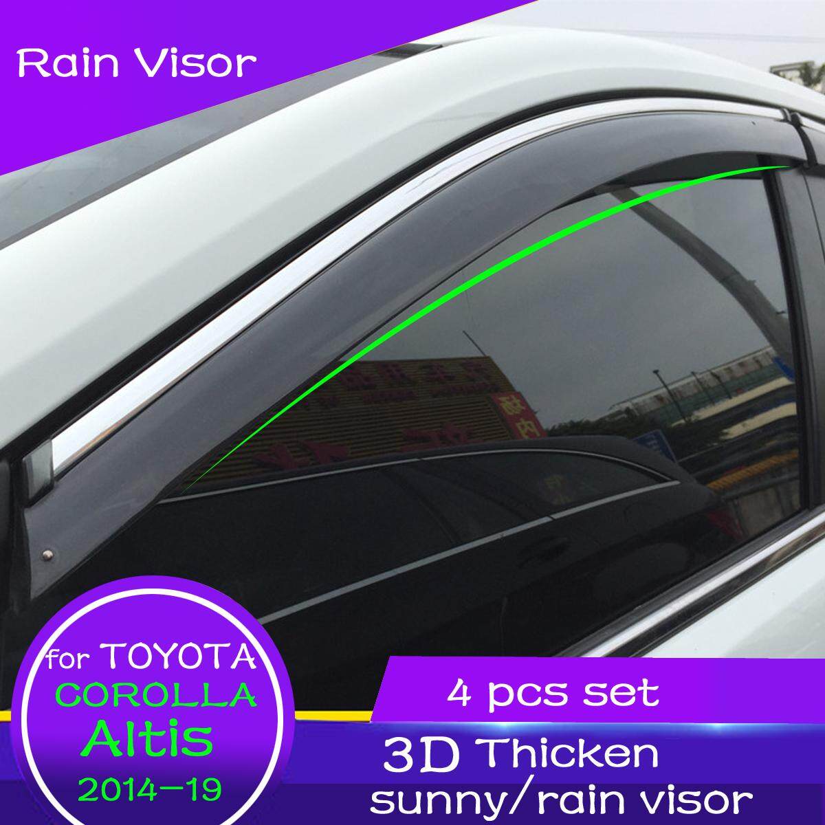 4PCS For Toyota Corolla Altis 2014-2018 Plastic door Window Rain Visor ...