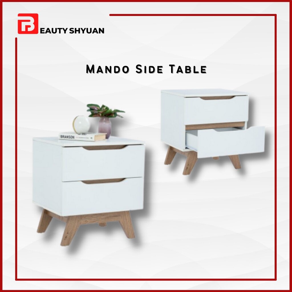 MANDO Muji Style Bedside Table Bedroom Side Table Bedroom Table Drawer