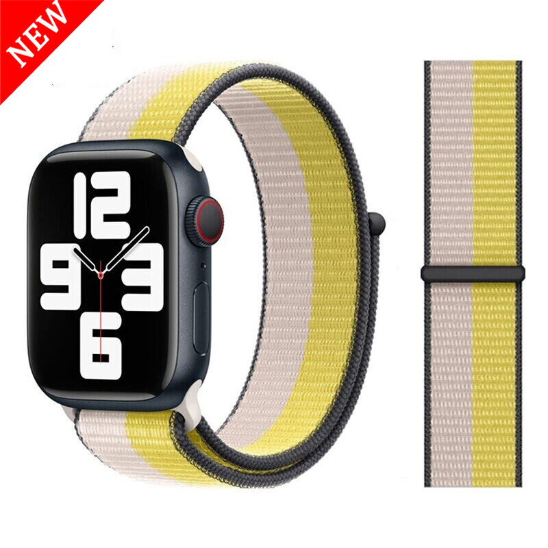 2023 NEW Black Unity Nylon Loop strap  for apple Watch  8 7 49mm 38mm 42mm Replacement Sport Loop for I  Watch 8 7 6 SE4 41mm 45mm  40mm 44mm Nylon Soft Loop for Apple Watch Ultra