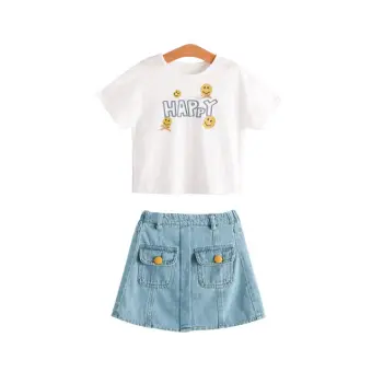 two piece denim short set