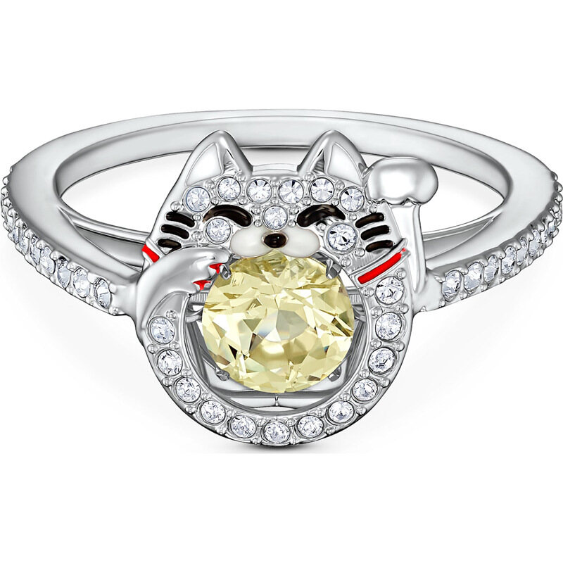 Beating Heart Lucky Cat Ring Women Cute Couple Ring Birthday Gift