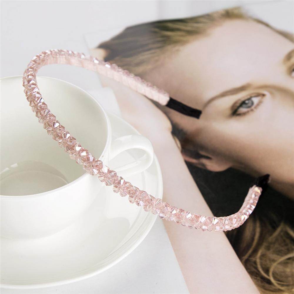 Fashion Headband Head Metal Rhinestone Headband Crystal Hair Band Headdress Headwear Ornament Jewelry for Women Girl Lady