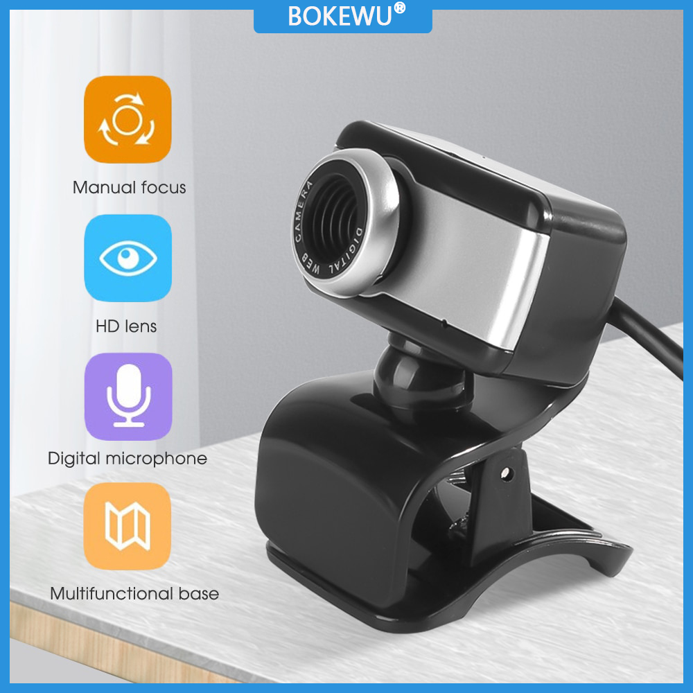 Webcam USB Kỹ Thuật Số Webcam HD Có Webcam Kẹp MIC Cho PC Máy Tính Xách