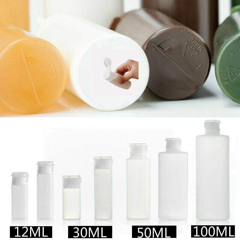 12/30/50/100ml Plastic Soft Tube Flip Lotion Bottle,Portable Travel Empty Bottles
