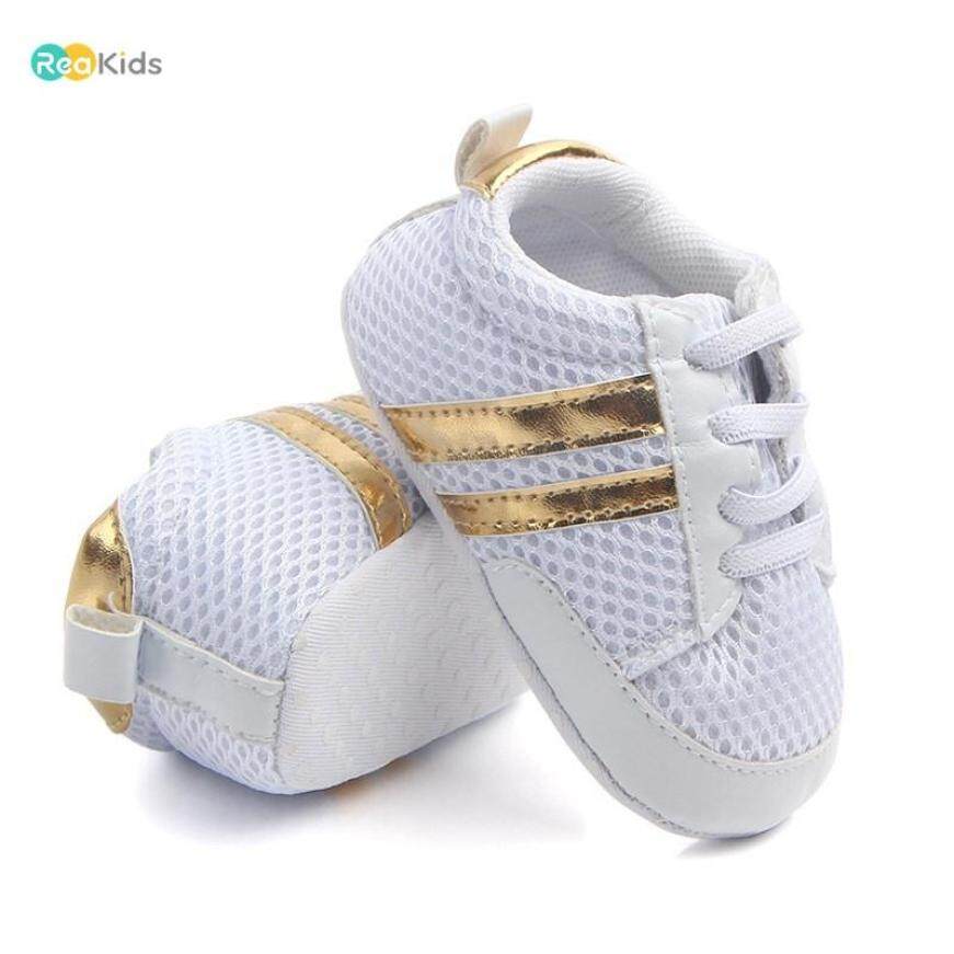 Reakids 0-1 Năm Lưới Thoáng Khí Giày Em Bé Đế Mềm Non-Slip Bé Giày Cho Trẻ Mới Biết Đi Thể Thao Giản Dị Căn Hộ giá rẻ