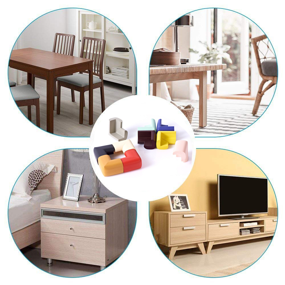 8 Miếng Bảo Vệ Góc Chống Thấm Cho Bé Mềm & Miếng Bảo Vệ Cạnh- Miếng Bảo Vệ Góc Bàn Được Dán Sẵn, Đồ Nội Thất An Toàn Cho Trẻ Em, Đệm Góc Sắc Nét