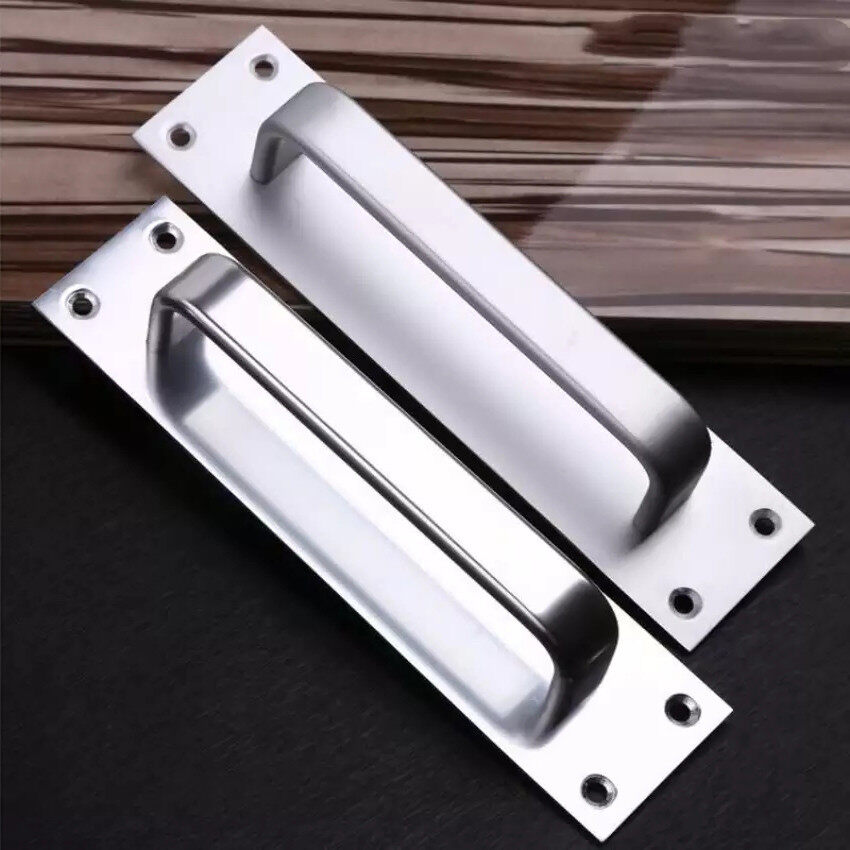 【Quality Assurance】Sliding Door Handle Fire Toilet Door Pull Plate Push Aluminum Alloy Fire Door Security Door Bathroom Handle No Fading