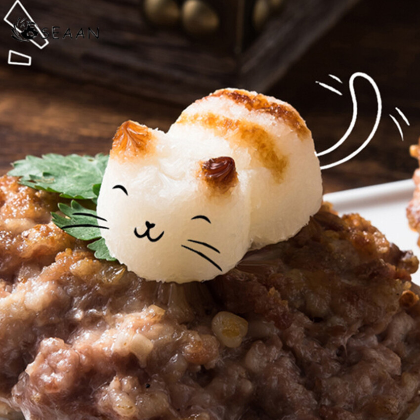 Bộ Dụng Cụ Làm Sushi Dụng Cụ Dã Ngoại Tự Làm Hình Mèo Kitty Khuôn Cơm Nắm Phụ Kiện Bento Thích Hợp Để Làm Bánh Mì Kẹp Bánh Quy 1 Chiếc