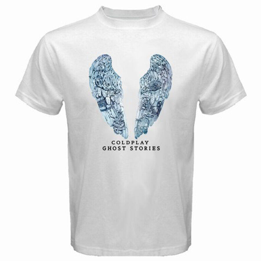 2022 high quality label July cool man must kill anime shirt COLDPLAY Ghost Stories British Rock Band Logo Men s White T Shirt Size S to 3XL 2022 High quality Brand T shirt Casual