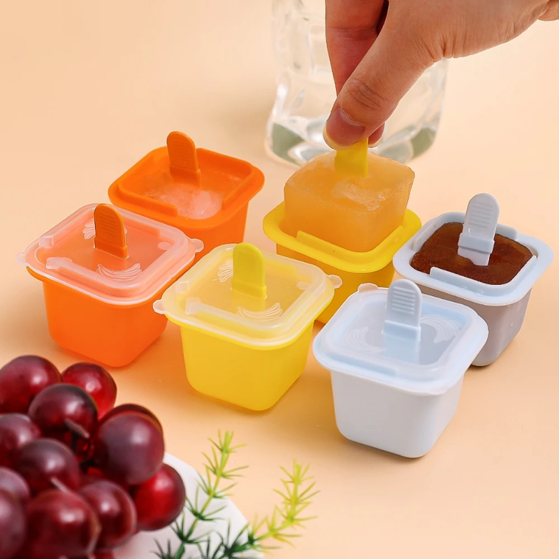 Silicone Ice Cube Mold Square Single Ice Tray Mold Food Grade Reusable Ice Maker Ice Cream Tools
