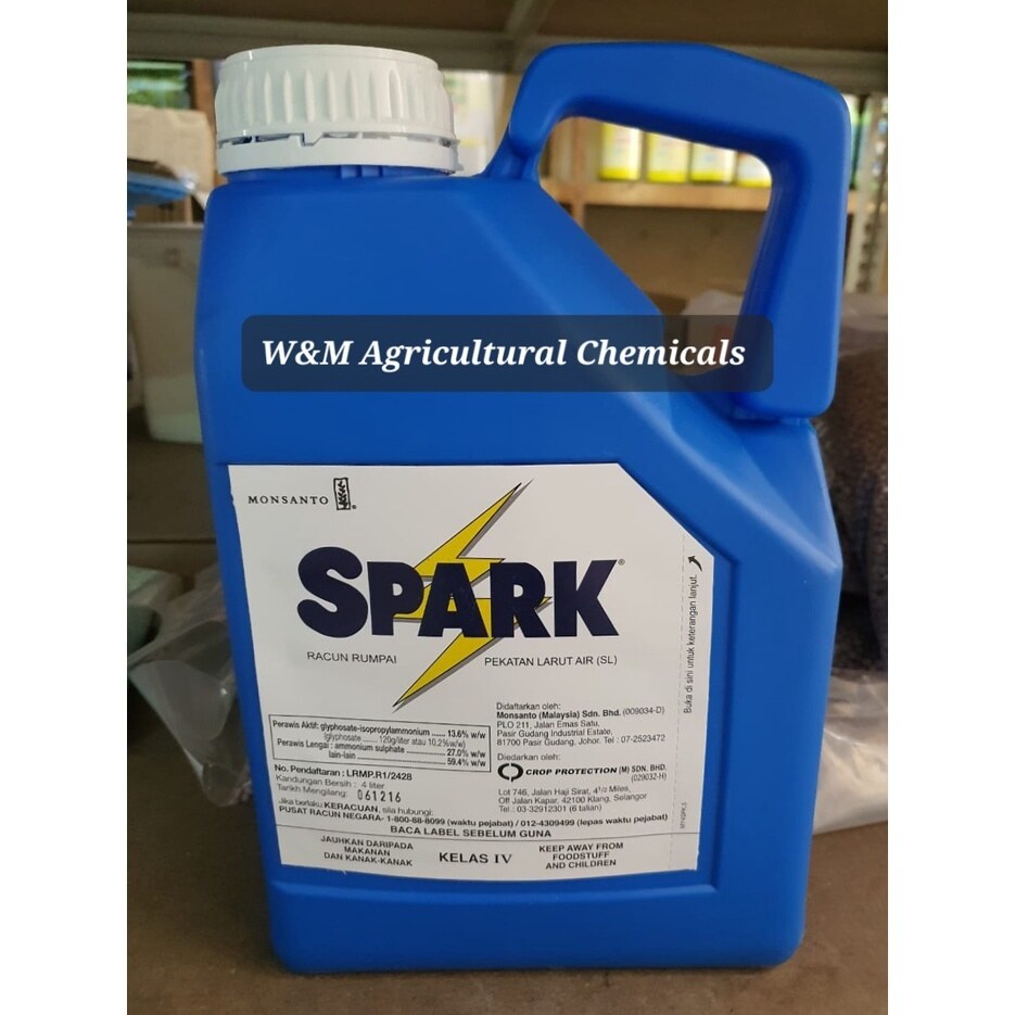 Promo 4L Spark 13.6 Glyphosate Monsanto Racun Rumput Rumpai/Herbicide ...