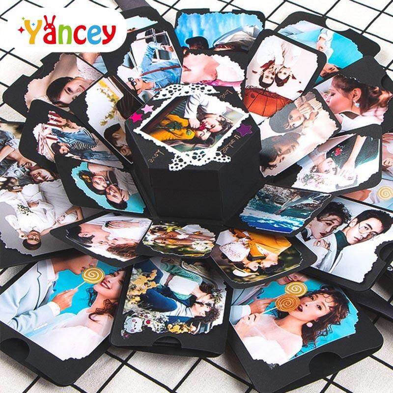 Explosion Box Multilayer Surprise DIY Photo Album Hexagon For Birthday ...