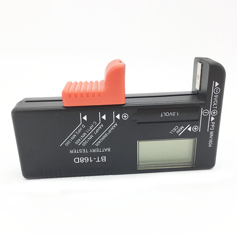 1 cái BT-168D pin kỹ thuật số điện dung công cụ Chẩn đoán Máy thử Pin Màn hình LCD kiểm tra AAA AA Pin đồng xu phổ Tester