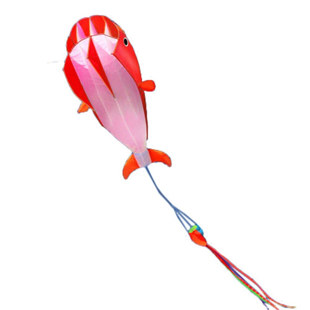 Outdoor Huge 3D Dolphin Frameless Flying Kite With 30M Line Children Kids Software Fishing Inflatable Animal Kite Toy
