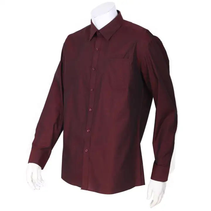 maroon business shirt