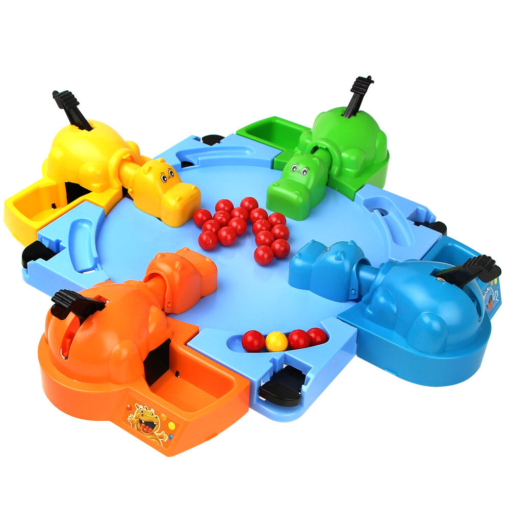 Kids Feeding Hungry Hippo Marbe Swallowing Ball Game Montessori Educational Toys for Children Boy Family Interactive Game