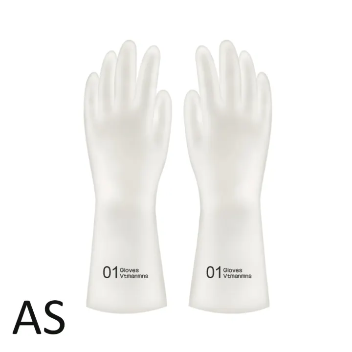 clear rubber gloves