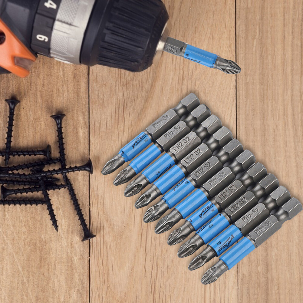 【Aneng】 50mm PH2 S2 chéo bit đầu khoan chống trượt tuốc nơ vít lục giác mũi khoan