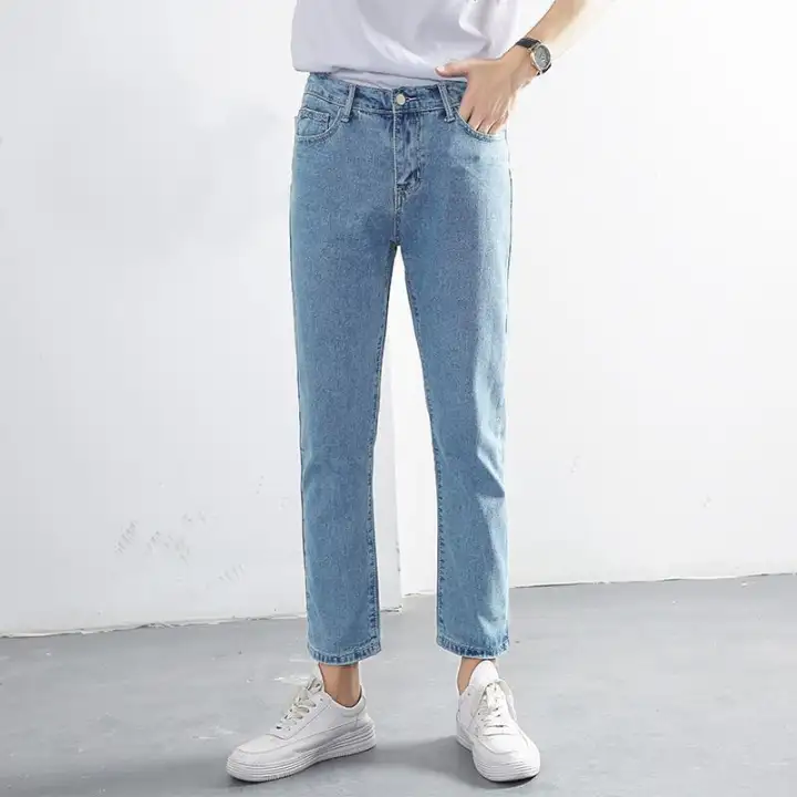 light blue denim pants mens