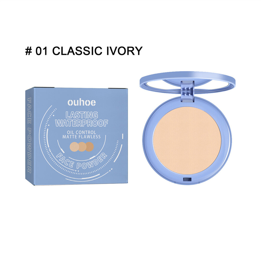 LADES【OUHOE】Oilcontrol Compact Powder Waterproof Matte Face Powder