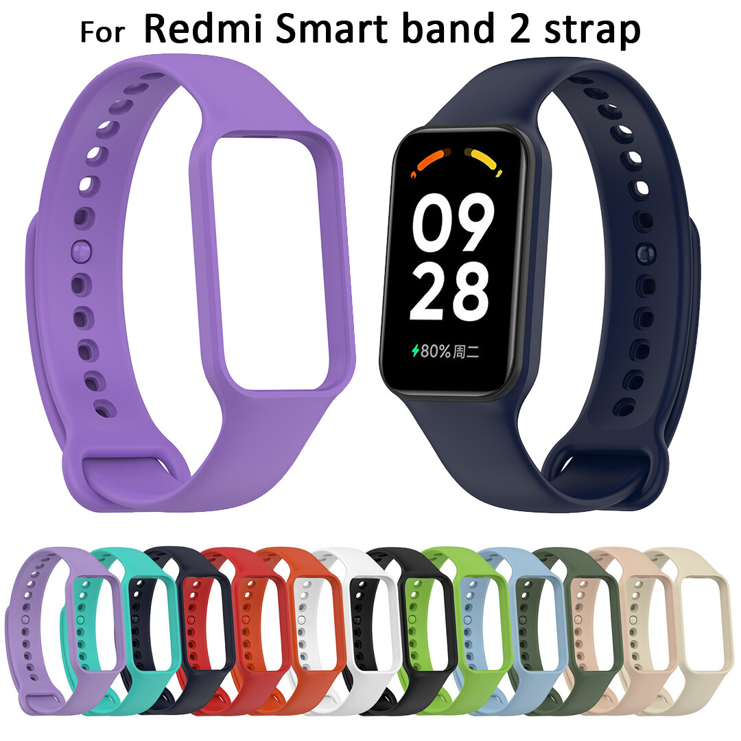 For Redmi smart band 2 strap case tempered glass screen protector USB cable smart watch band straps