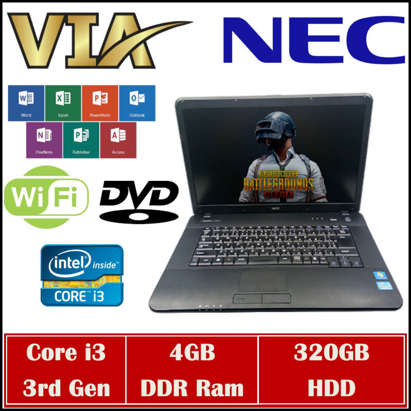 【PUBG MOBILE】NO BATTERY~NEC VA-G~CORE i3-3rd Gen~4GB RAM~HDD or SSD~WIFI Malaysia