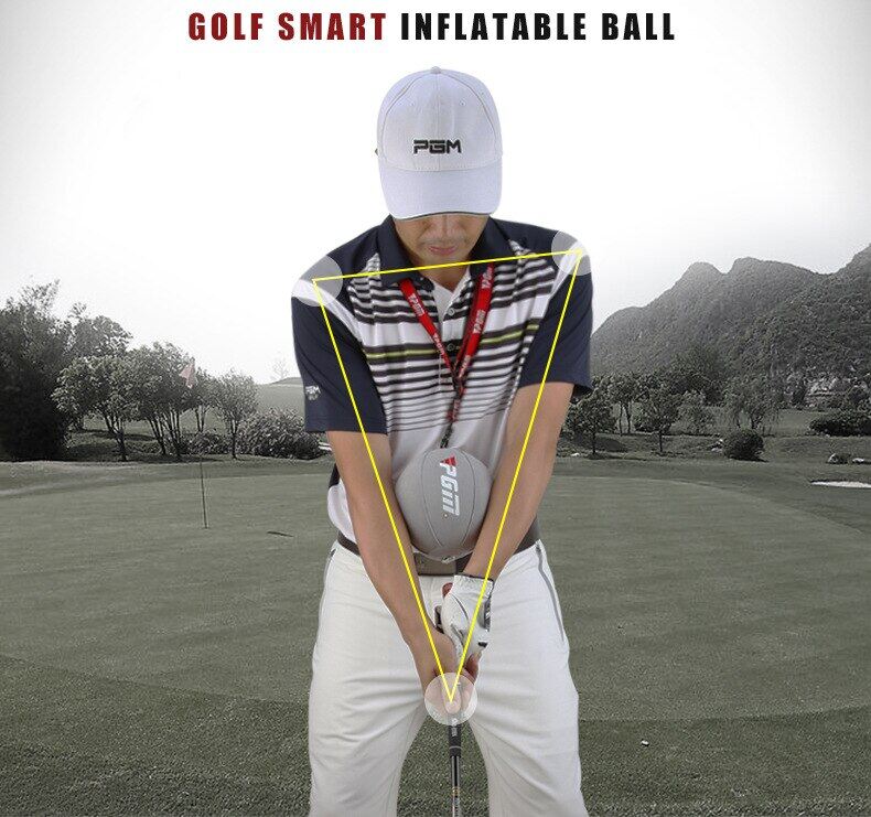 PGM Inflatable Golf Smart Ball Trainer Portable Swing Arm Corrector Posture Auxiliary Correction Training Aids Golf Accessories JZQ012
