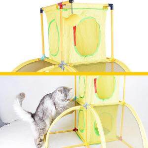GoodGreat [คลังสินค้าพร้อม] พรีเมี่ยม DIY Comfy Cat Tree เตียงเล่น Scratcher 70 ซม.ความสูง House หอของเล่นของเล่นในบ้านเด็กรอยข่วนจากแมวโพสต์ปีนเขาเปลญวนกระโดด