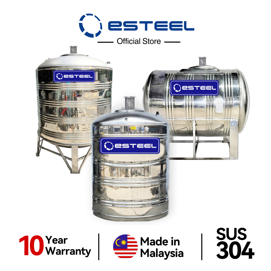 Esteel Stainless Steel Water Tank Tangki Air Stainless Steel 304 With Stand Without Stand 3977